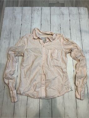 Aeropostale Light Pink Striped Button-Down Shirt